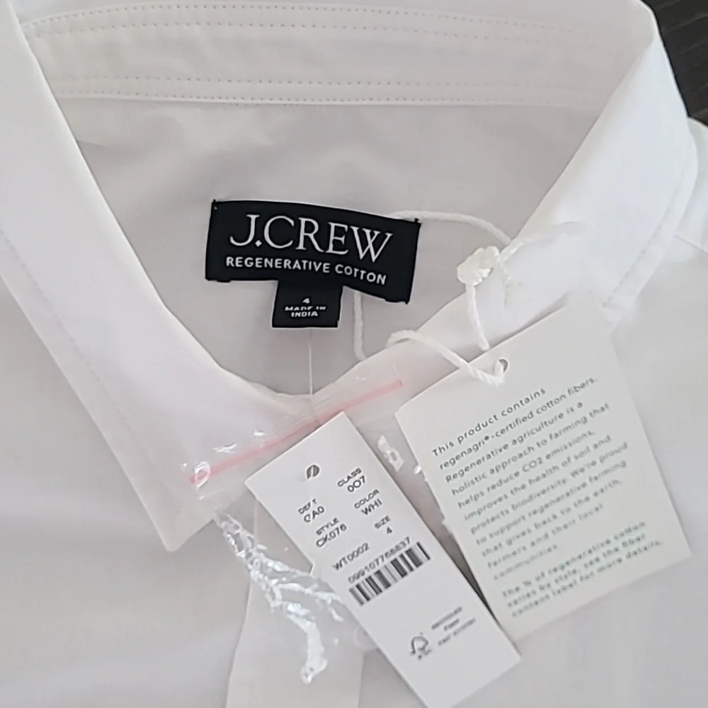 NWT J. Crew Gamine eyelet-trim shirt